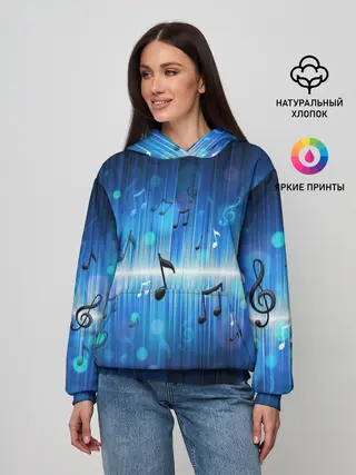 Женское худи / Абстракция музыка