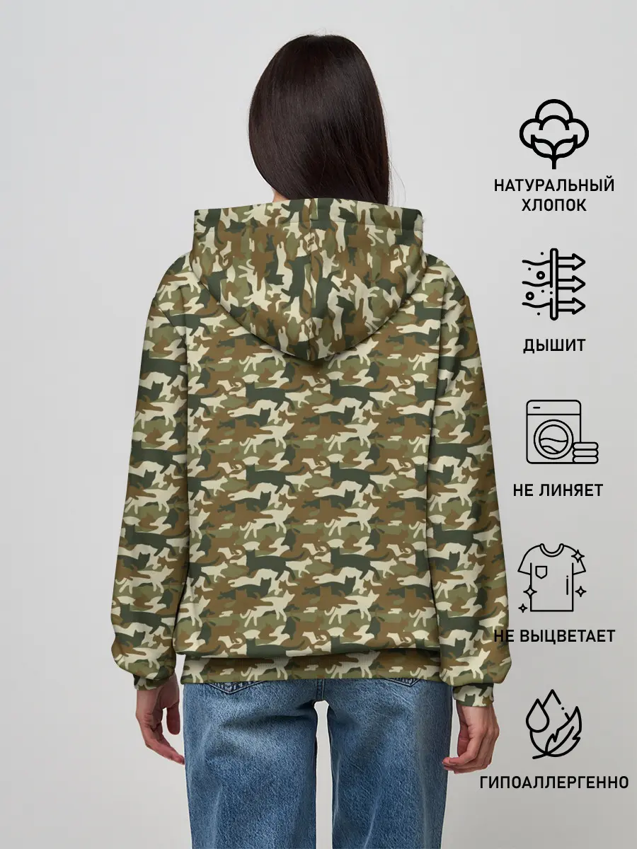 Женское худи / Камуфляж Коты