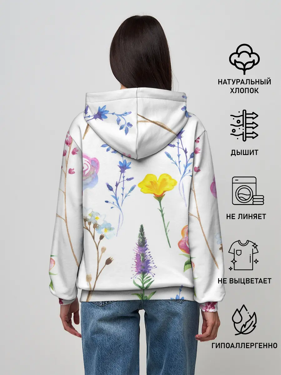 Женское худи / Полевые цветы