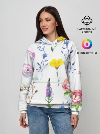 Женское худи / Полевые цветы