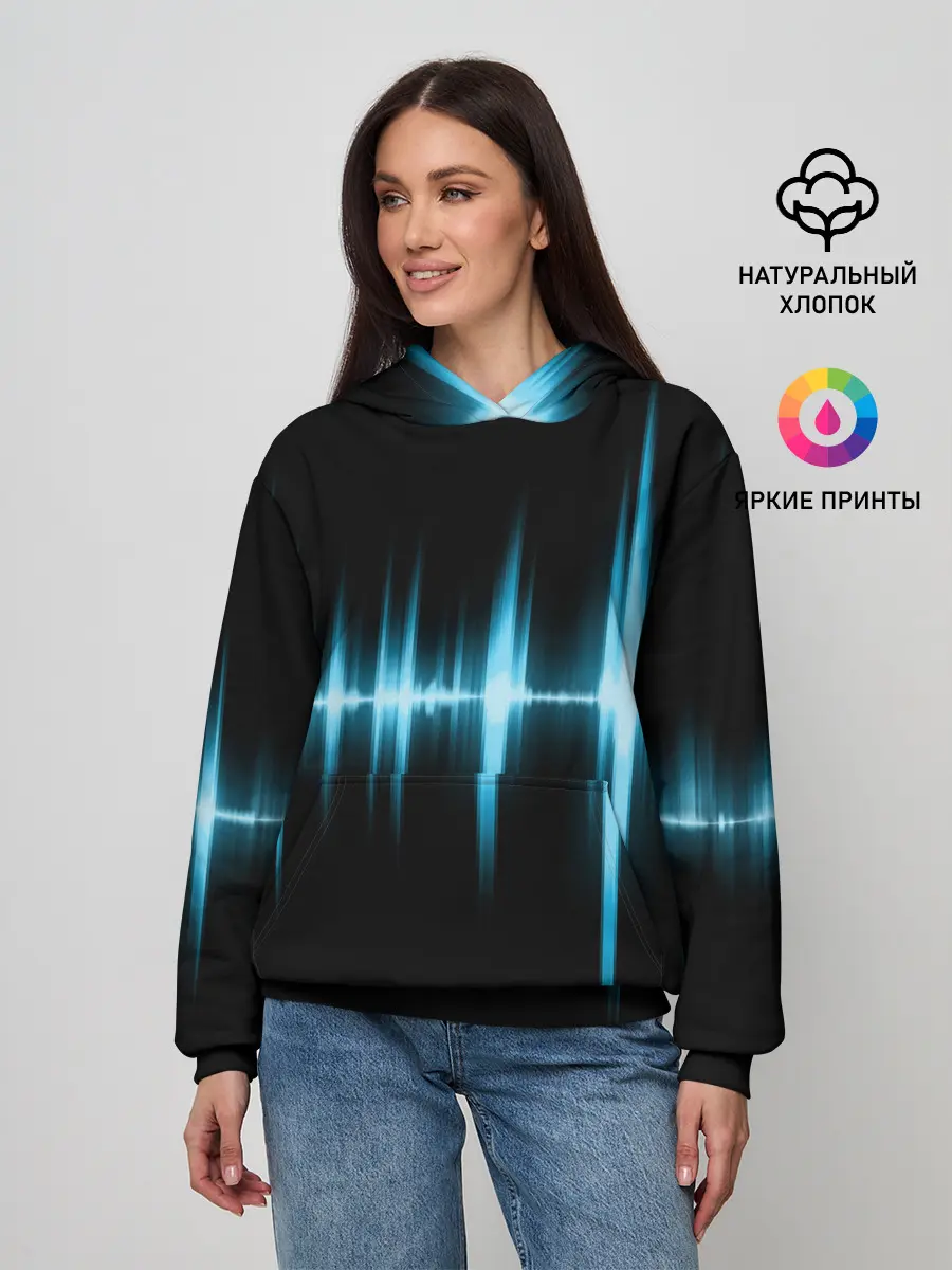 Женское худи / Текстура эквалайзера