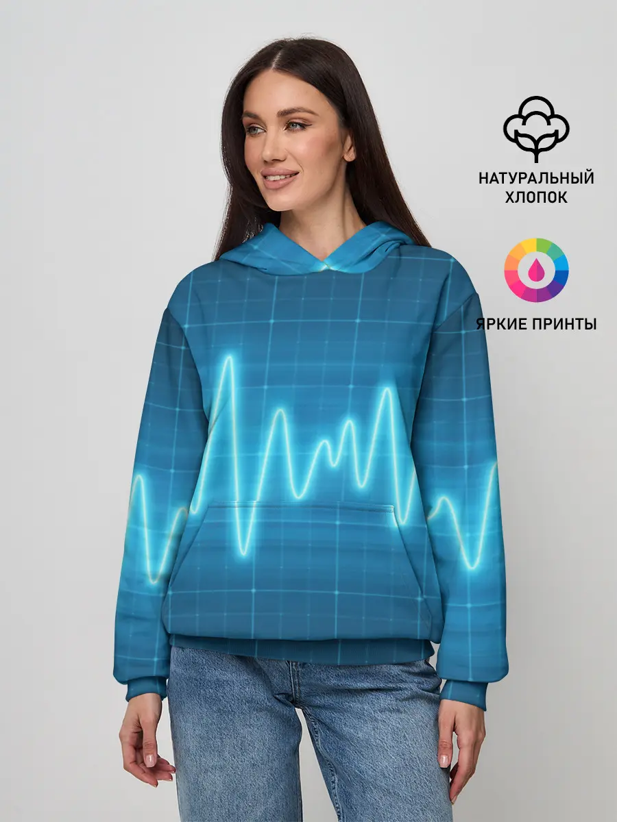 Женское худи / music line