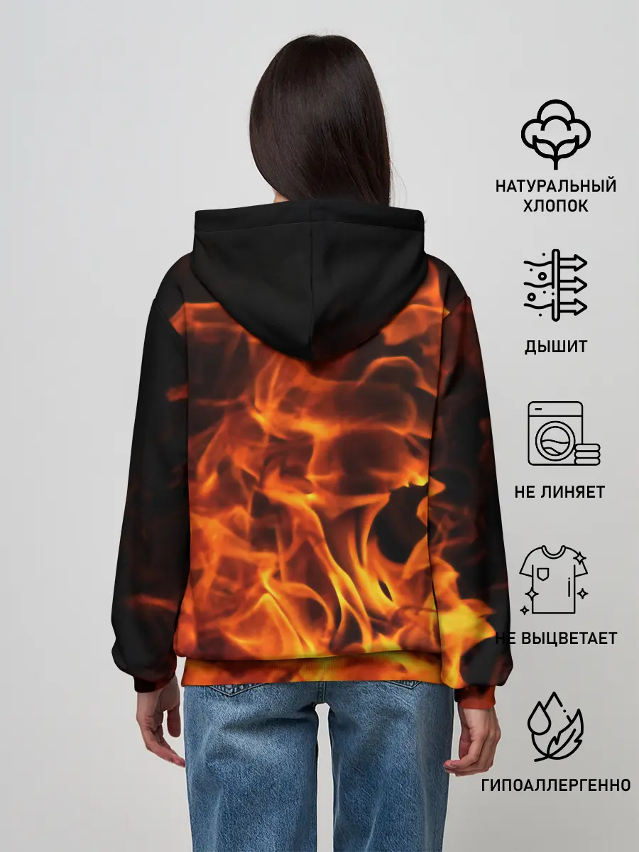 Женское худи / огонь