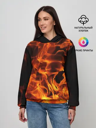 Женское худи / огонь