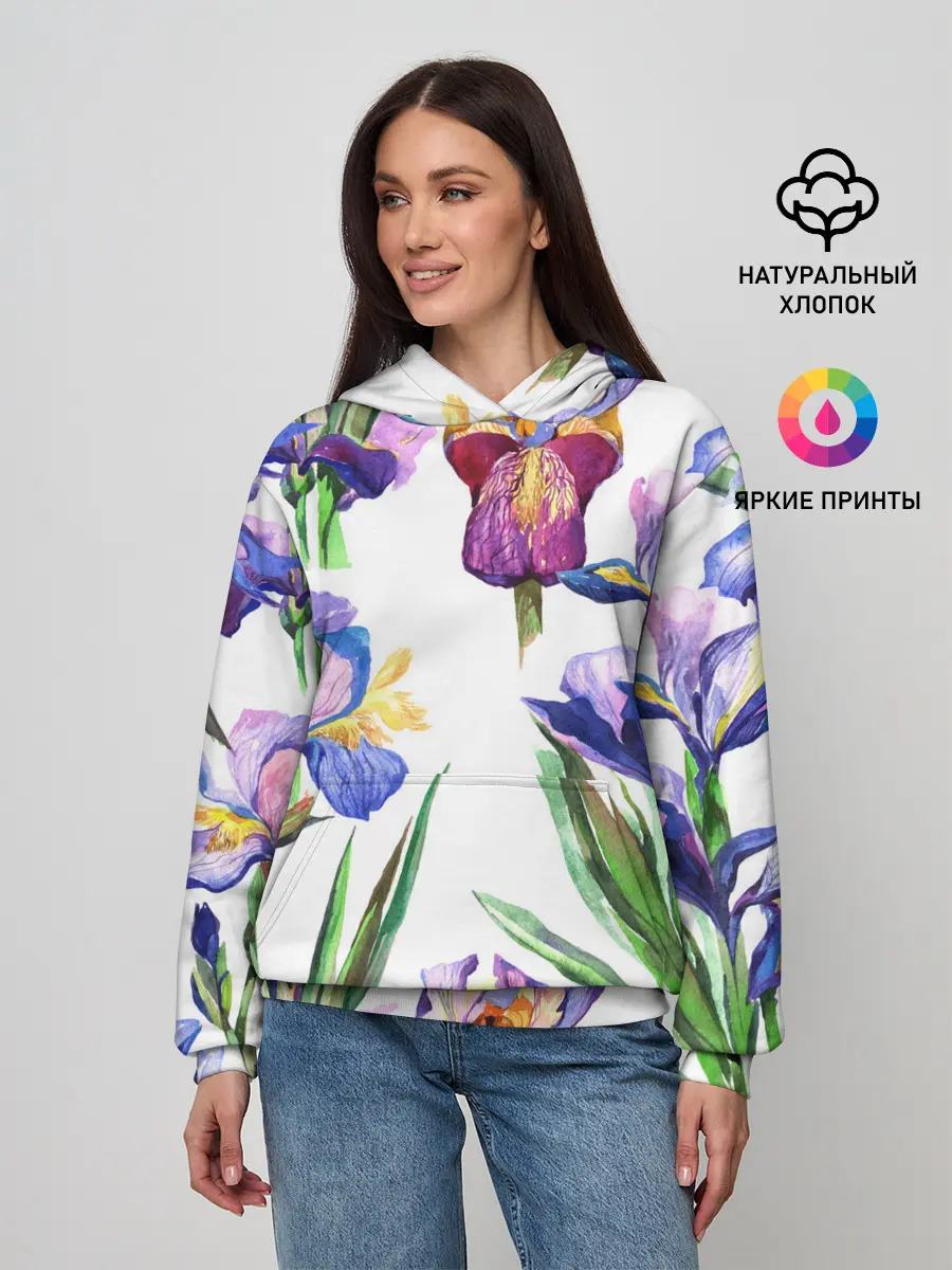 Женское худи / Ирисы