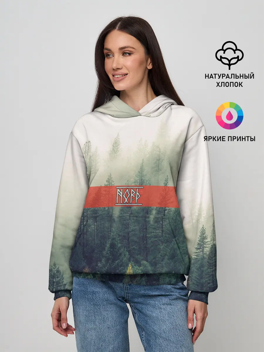Женское худи / Северный лес