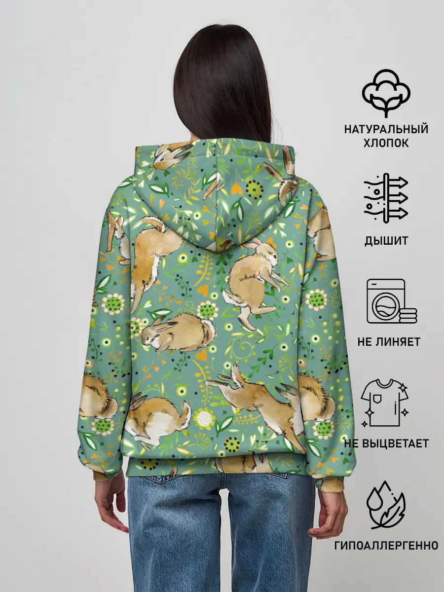 Женское худи / Милые зайчата