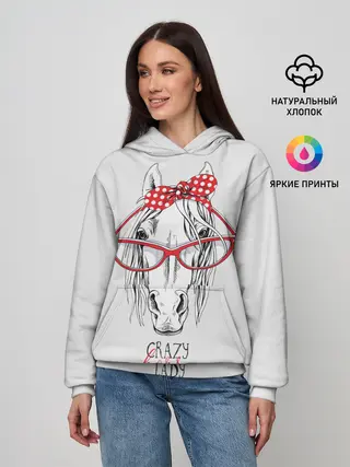 Женское худи / Crazy horse lady