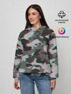 Женское худи / Серый камуфляж