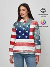 Женское худи / Америка Флаг