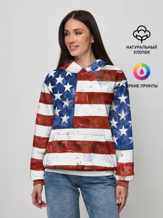 Женское худи / США ФЛАГ