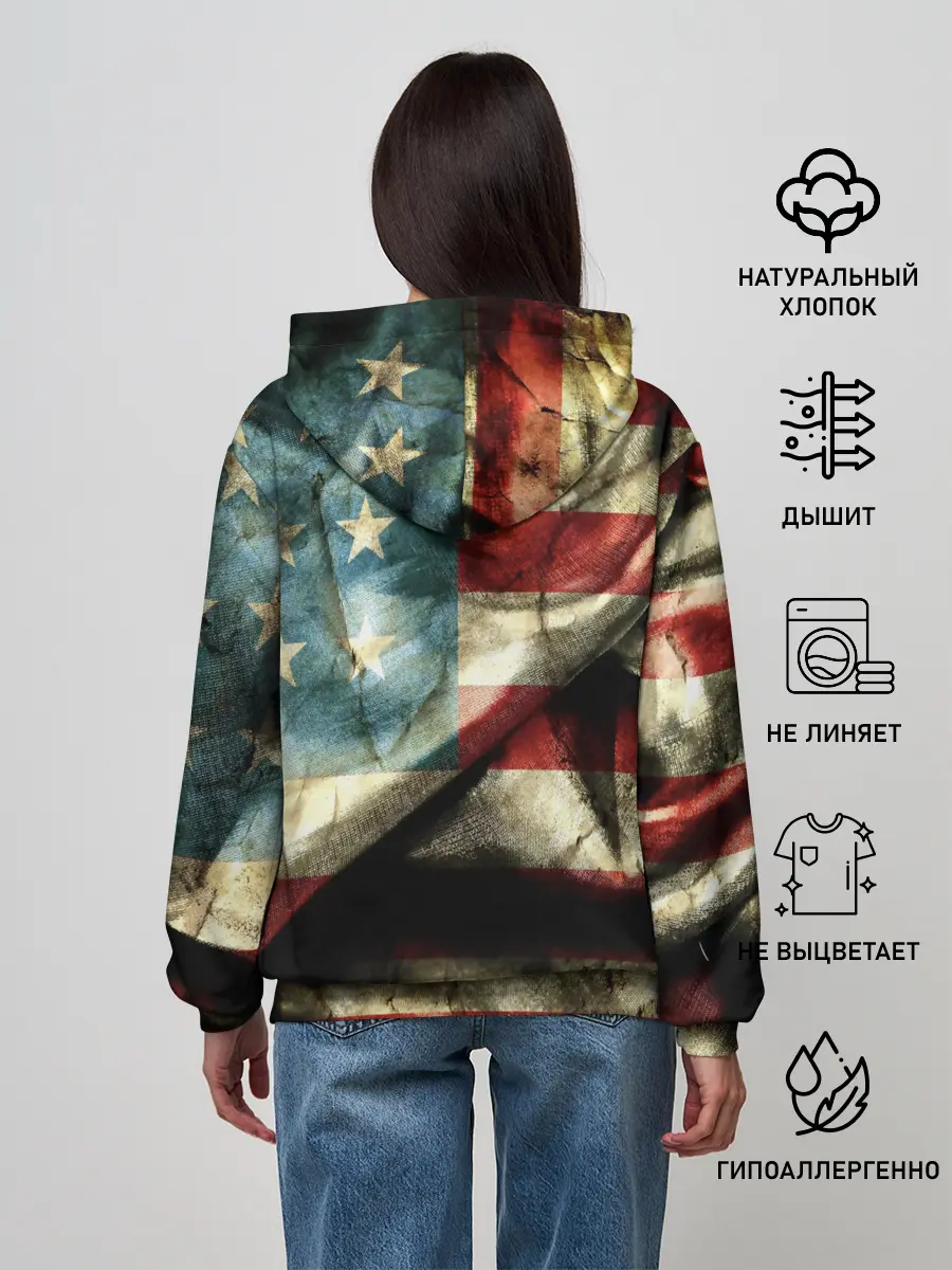 Женское худи / USA 3D