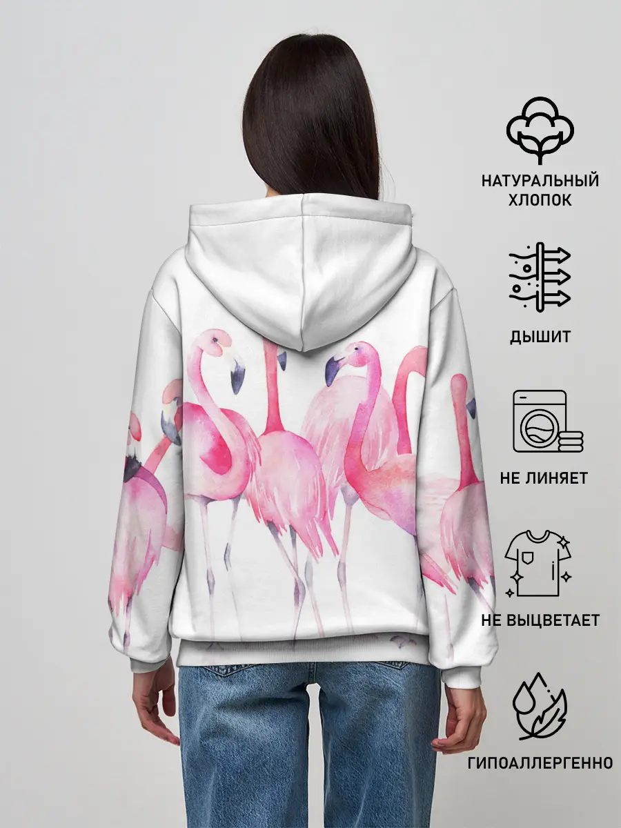 Женское худи / Фламинго