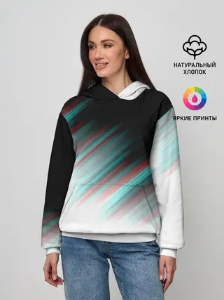 Женское худи / GLITCH STRIPES