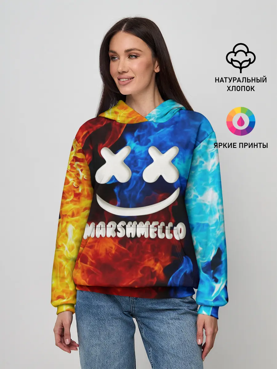 Женское худи / Marshmello Fire