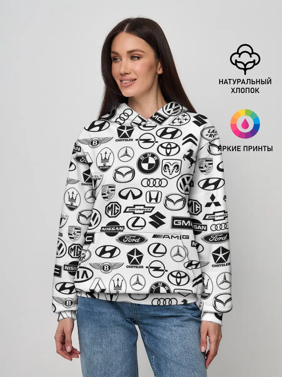Женское худи / ЛОГОТИПЫ АВТО