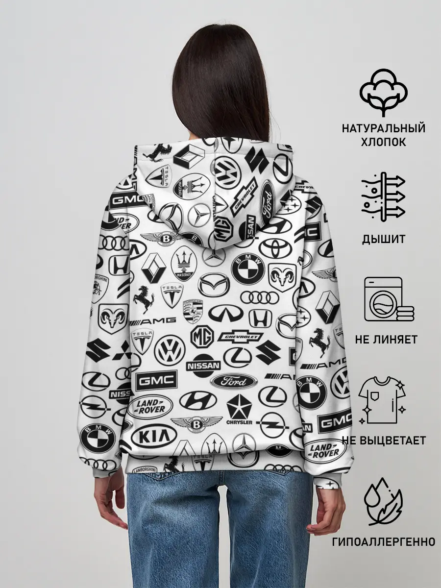 Женское худи / ЛОГОТИПЫ АВТО
