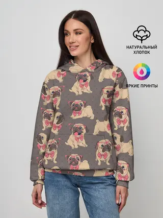 Женское худи / Мопсы