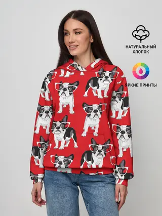 Женское худи / Французские бульдоги