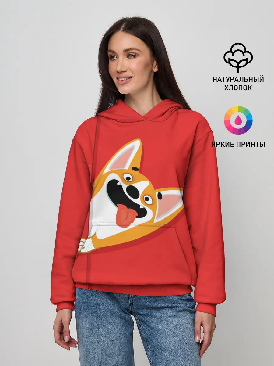 Женское худи / Вельш Корги Пемброк