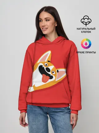 Женское худи / Вельш Корги Пемброк