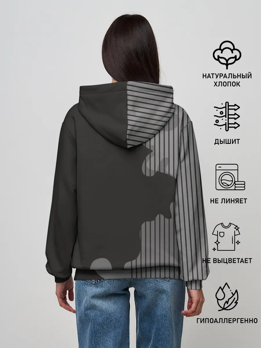 Женское худи / Мопс в кармане