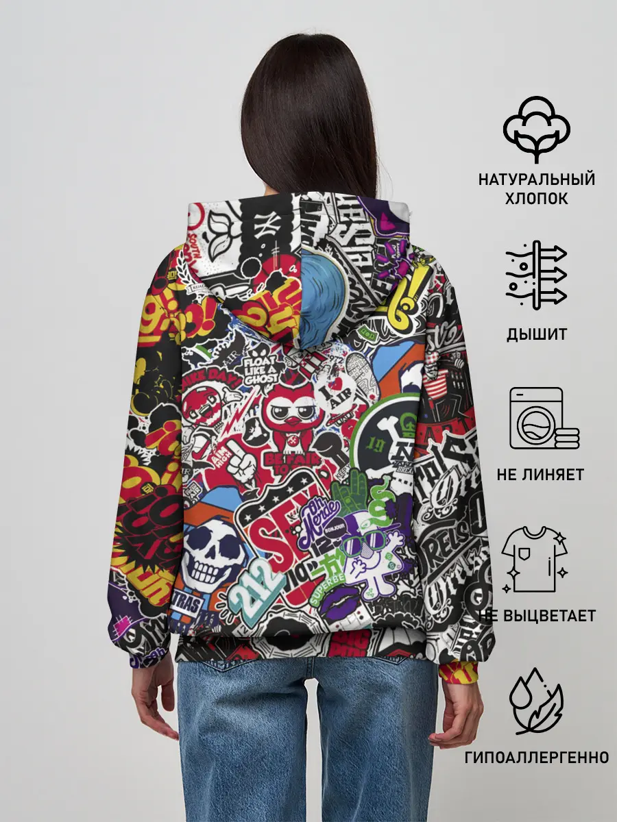 Женское худи / Stickerbombing New York