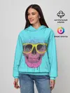Женское худи / Череп В Очках