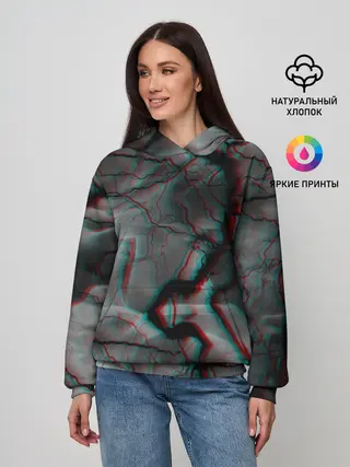 Женское худи / МОЛНИИ GLITCH