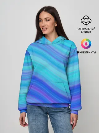 Женское худи / Абстракция. Влны.