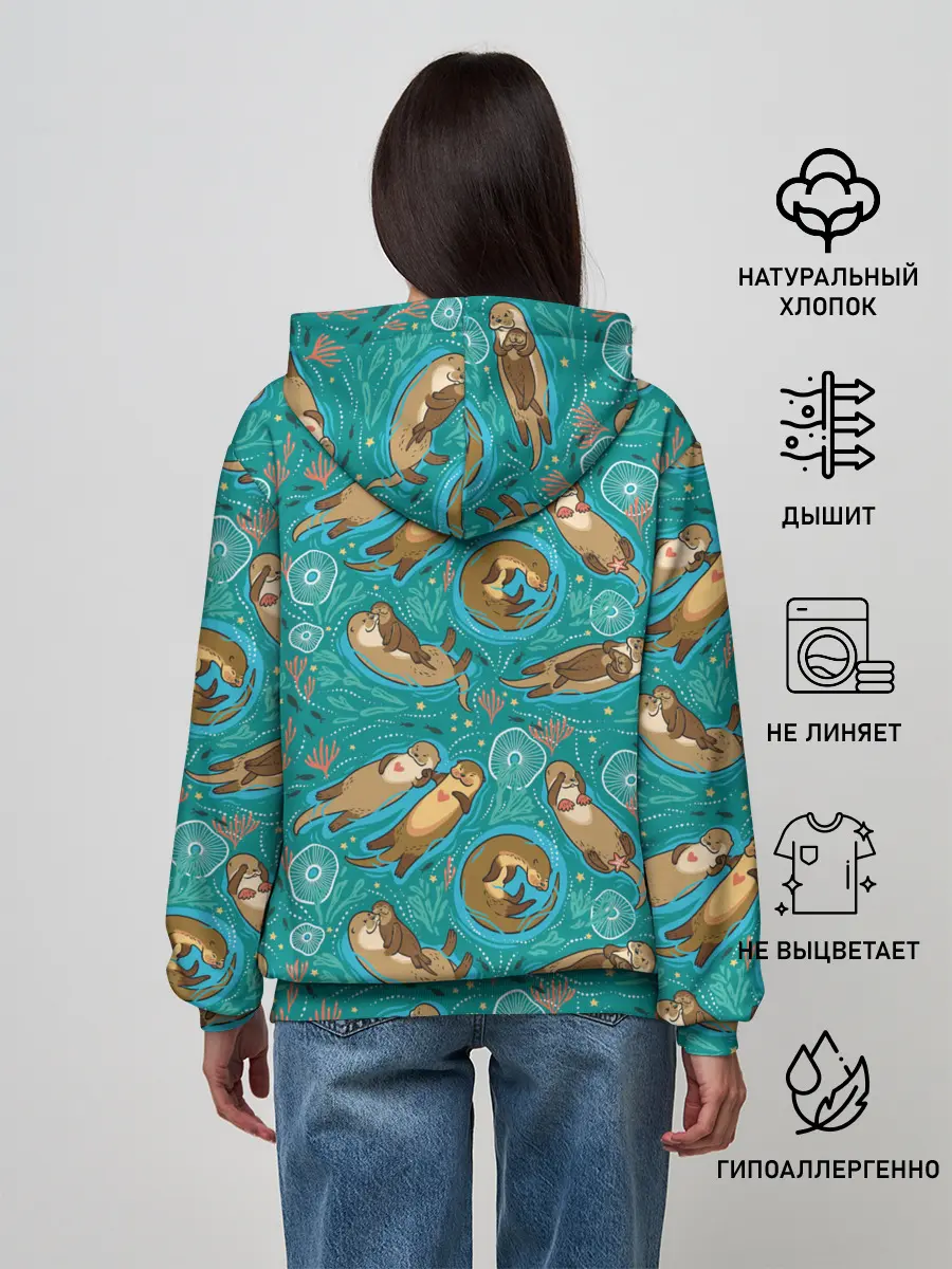 Женское худи / Весёлые выдры