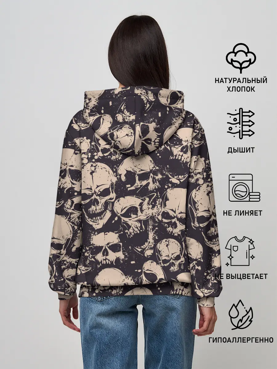 Женское худи / Черепа