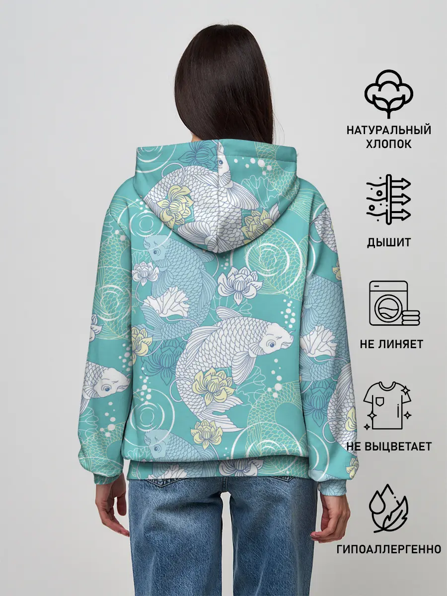 Женское худи / Карпы Кои