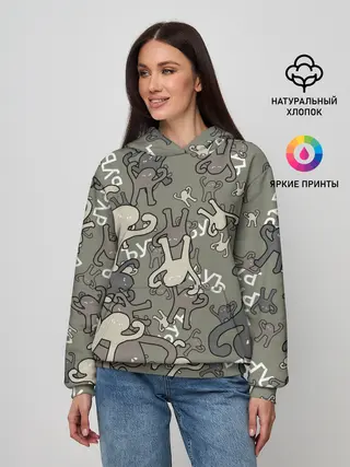 Женское худи / ЪУЪ КАМУФЛЯЖ.