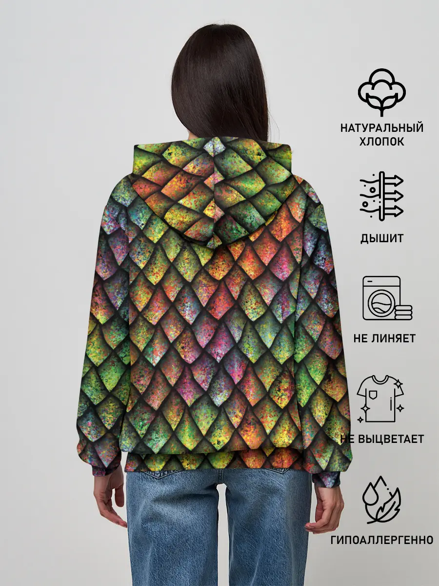 Женское худи / Чешуя дракона