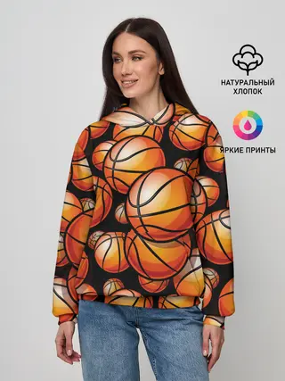 Женское худи / Баскетбольные мячи