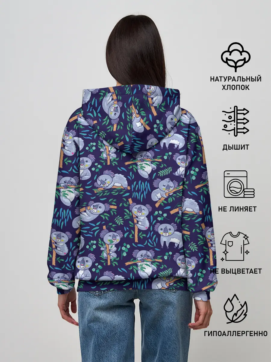 Женское худи / Фиолетовые коалы