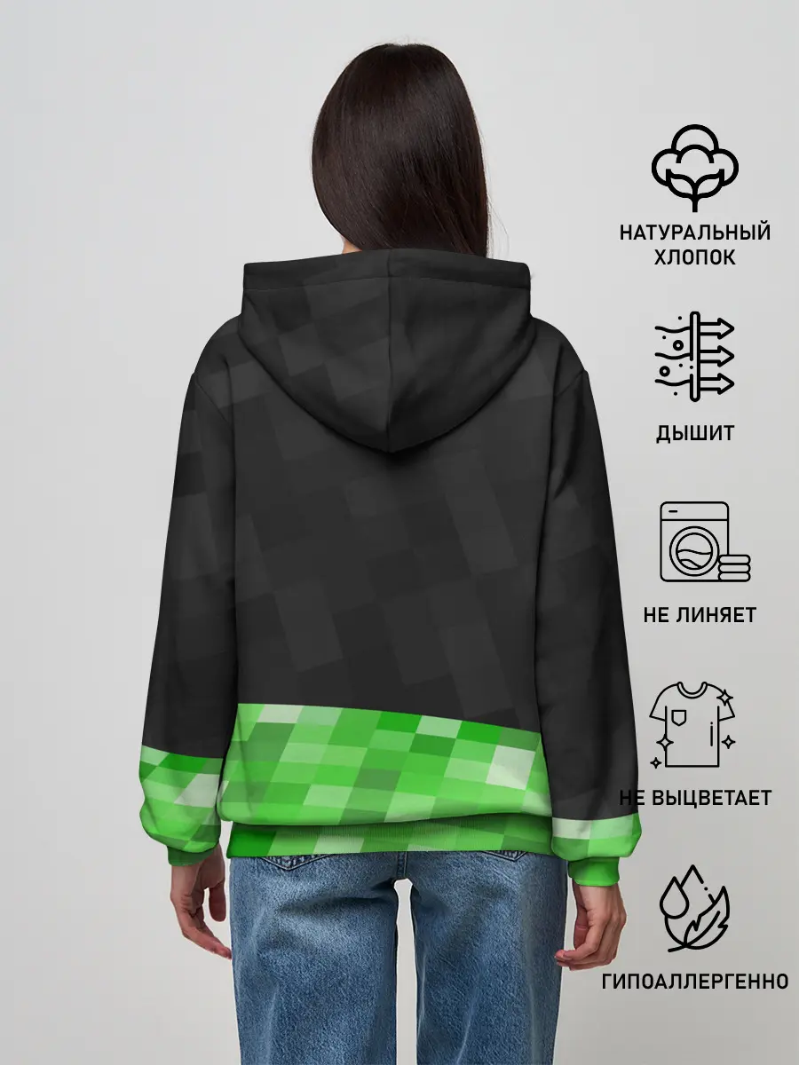 Женское худи / Minecraft EARTH - Котик