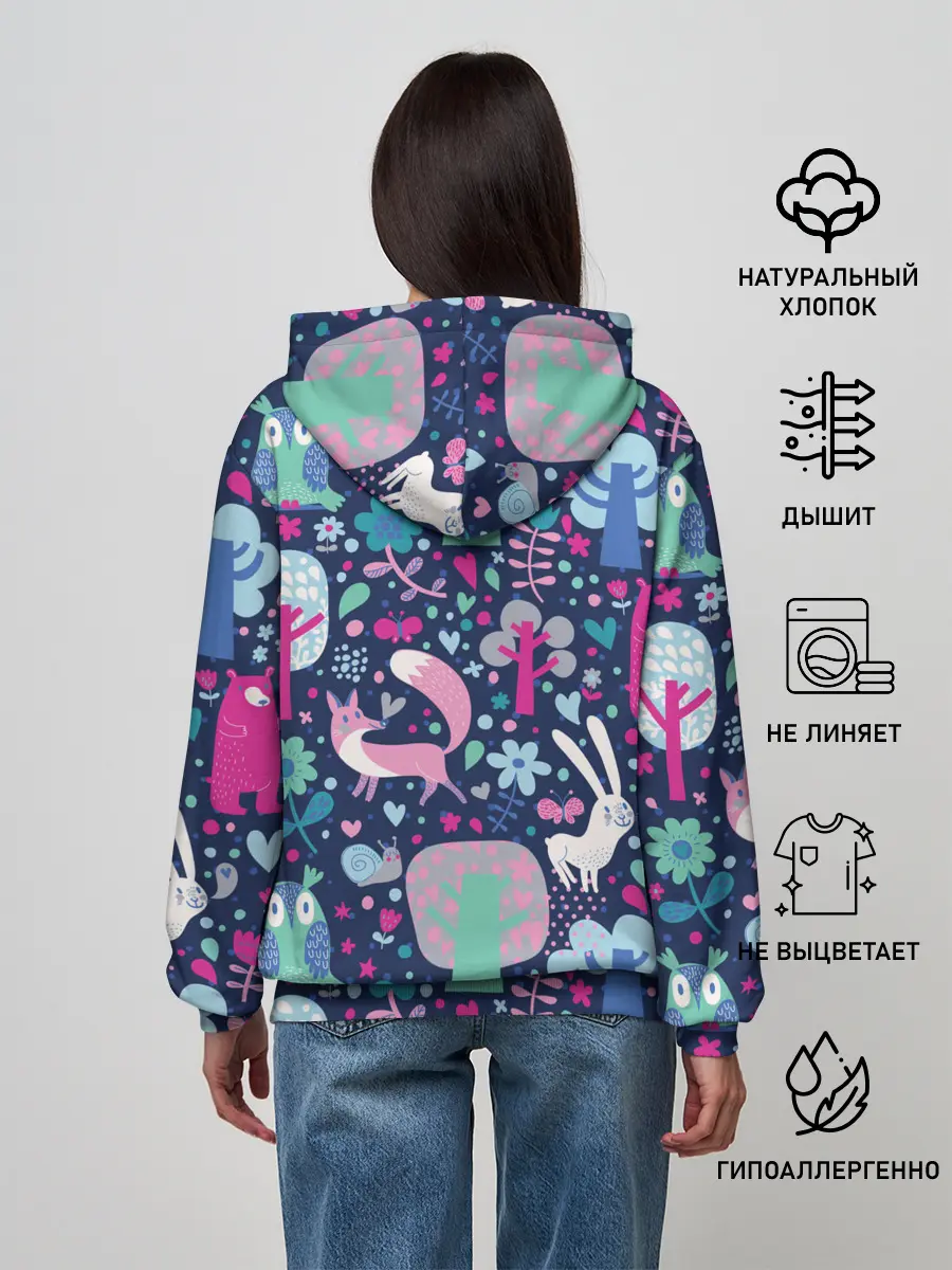 Женское худи / Лесные животные