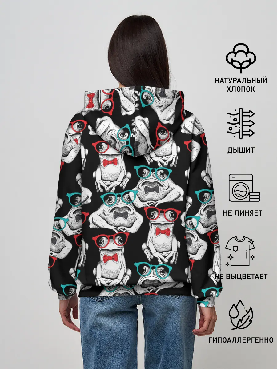 Женское худи / Лягушки в очках