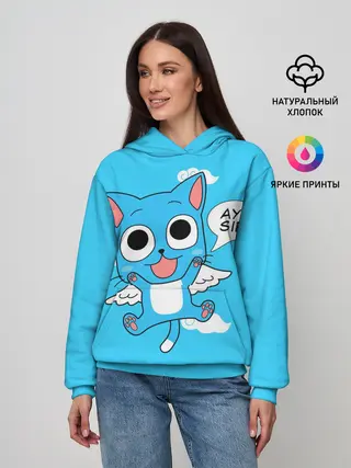 Женское худи / Happy cat