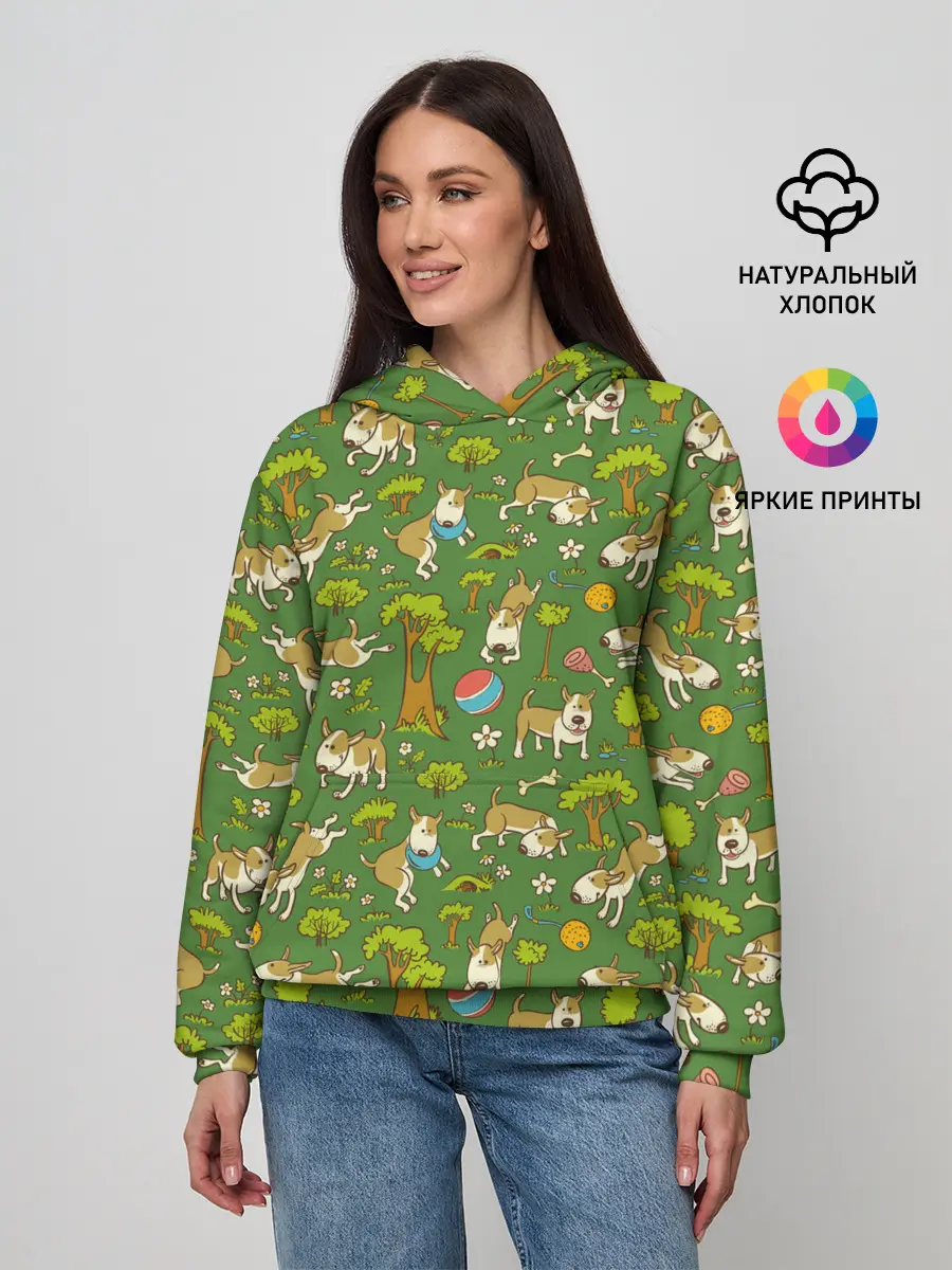 Женское худи / Забавные собаки