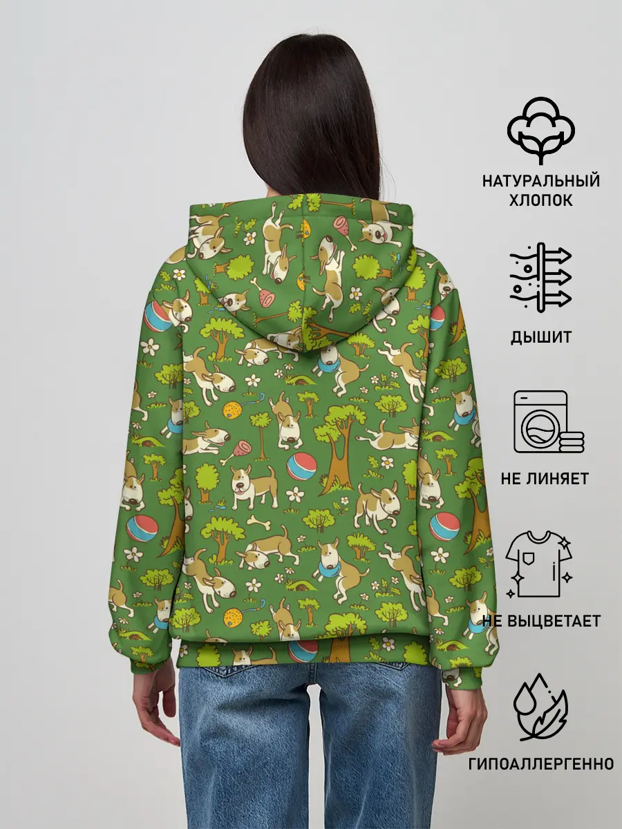 Женское худи / Забавные собаки