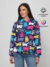 Женское худи / Разноцветные котики