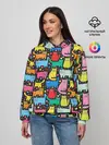 Женское худи / Разноцветные котики