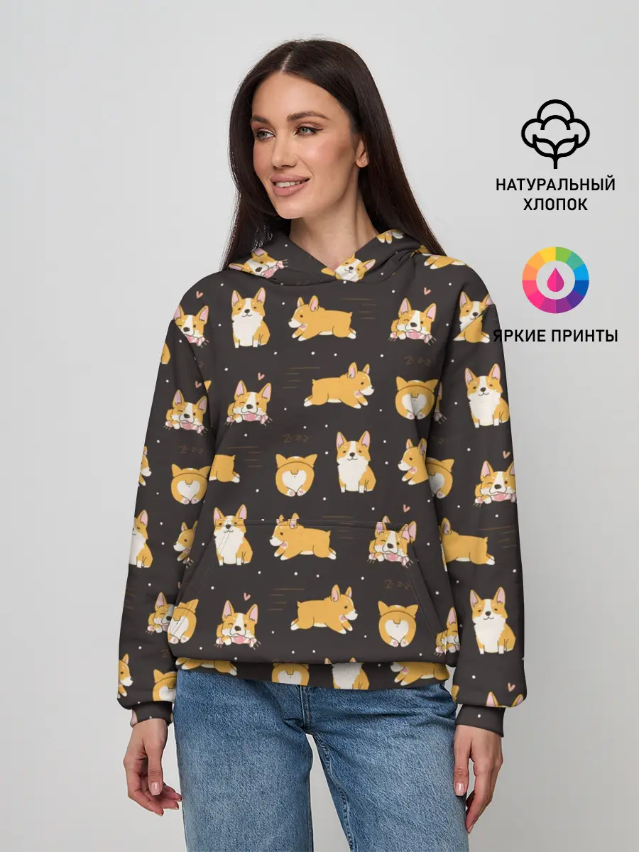 Женское худи / Корги