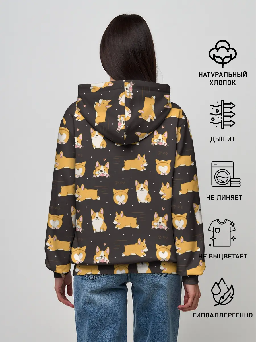 Женское худи / Корги