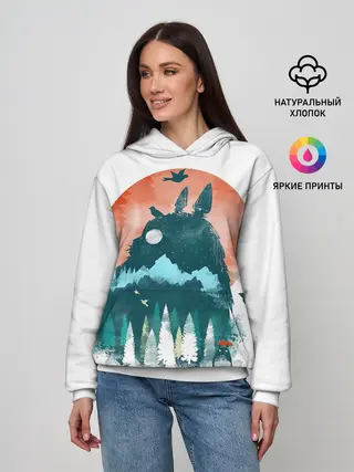 Женское худи / Силуэт Тоторо