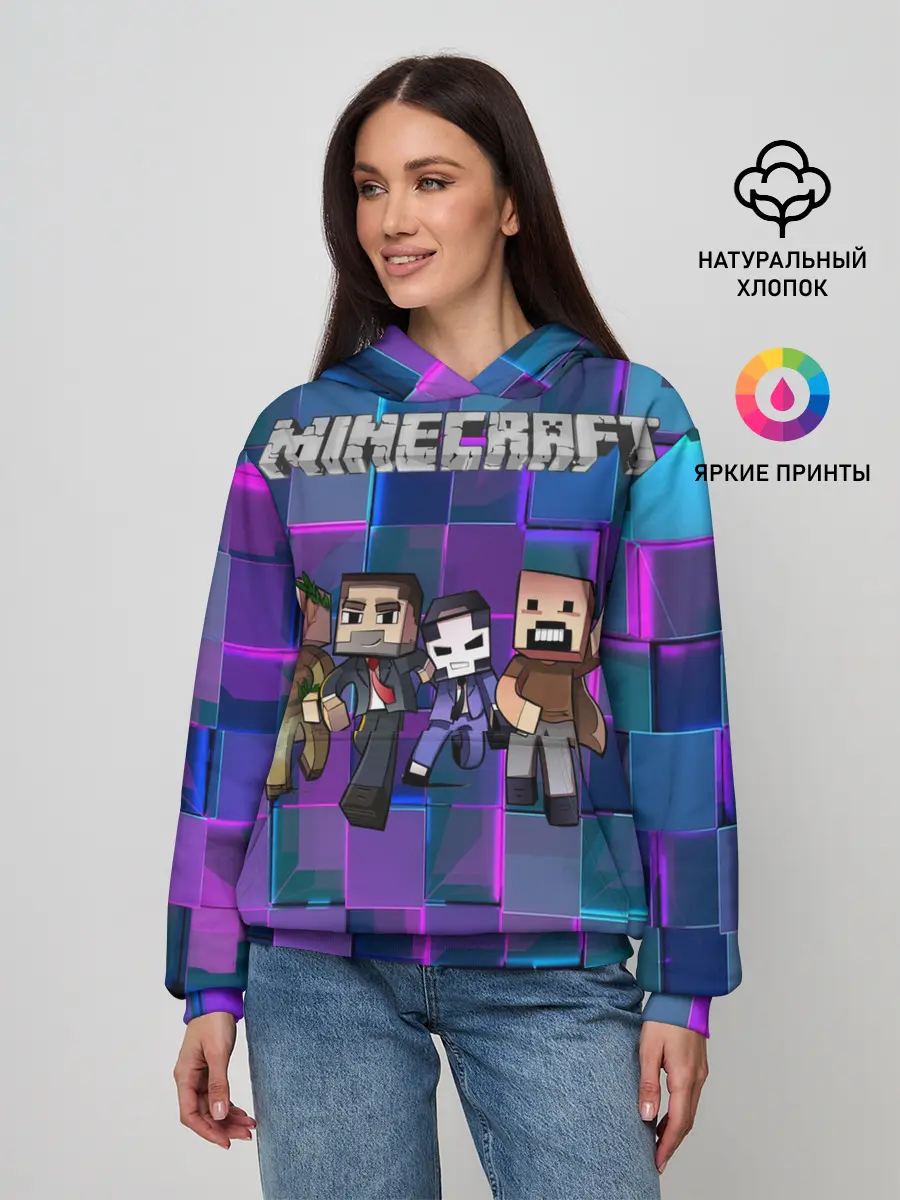 Женское худи / Майнкрафт на скиле