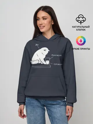Женское худи / Кот хулиган